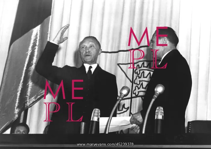 : Adenauer is sworn in as chancellor : Adenauer is sworn in as chancellor