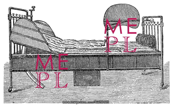 : Adjustable sick-bed, 1902 : Adjustable sick-bed, 1902