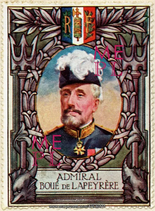 : Admiral Boue de Lapeyrere / Stamp : Admiral Boue de Lapeyrere / Stamp
