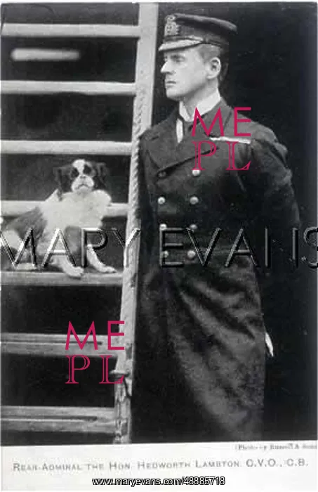 : Admiral Hedworth Lambton with his Dog : Admiral Hedworth Lambton with his Dog