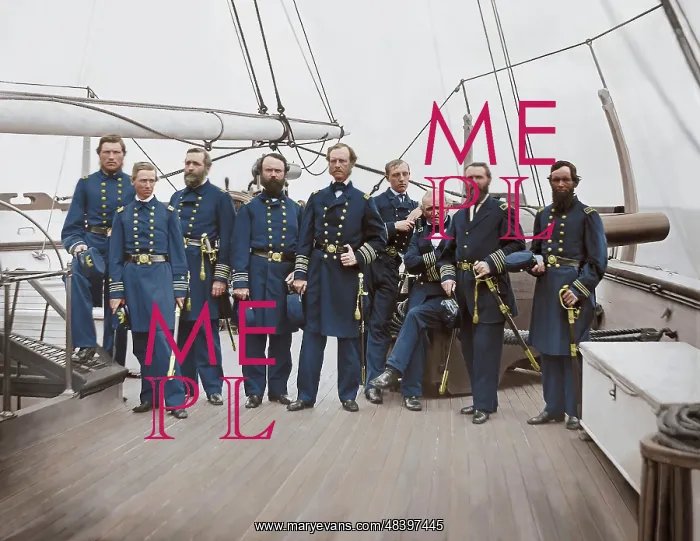 : Admiral John A. Dahlgren and his officers : Admiral John A. Dahlgren and his officers
