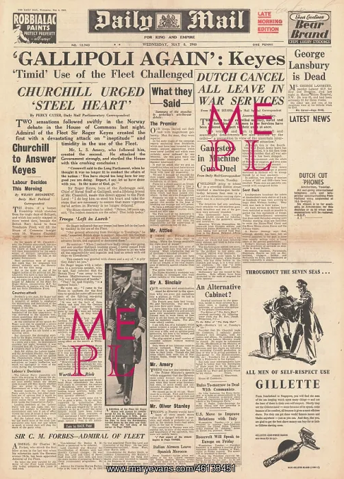 : Admiral Keyes criticises Chamberlain : Admiral Keyes criticises Chamberlain