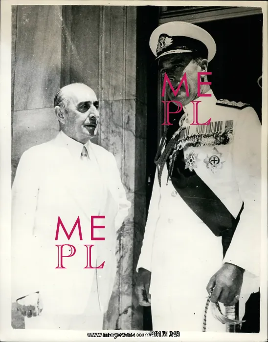 : Admiral Mountbatten and Marshal Papagos, Greece : Admiral Mountbatten and Marshal Papagos, Greece