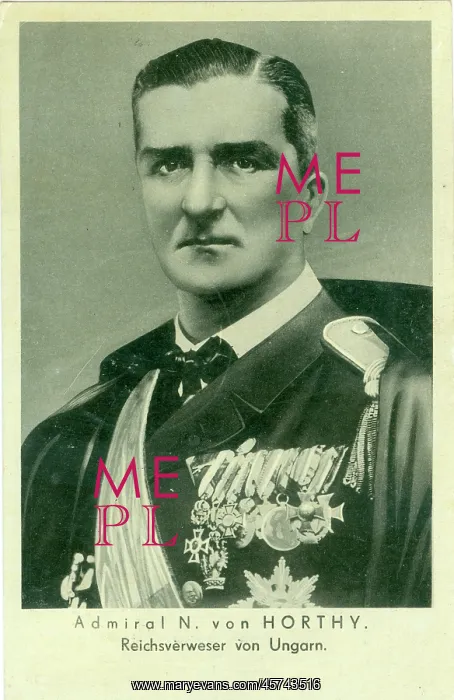 : Admiral N von Horthy head and shouldes : Admiral N von Horthy head and shouldes