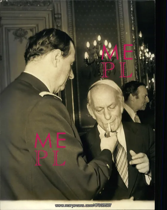 : Admiral Philippe de Gaulle and Rene Levesque of Canada : Admiral Philippe de Gaulle and Rene Levesque of Canada