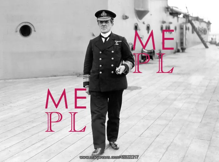 : Admiral Sturdee on the quarterdeck - HMS Hercules : Admiral Sturdee on the quarterdeck - HMS Hercules