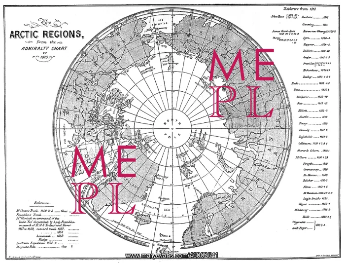 : The Admiralty Chart of the Arctic Region 1875 : The Admiralty Chart of the Arctic Region 1875