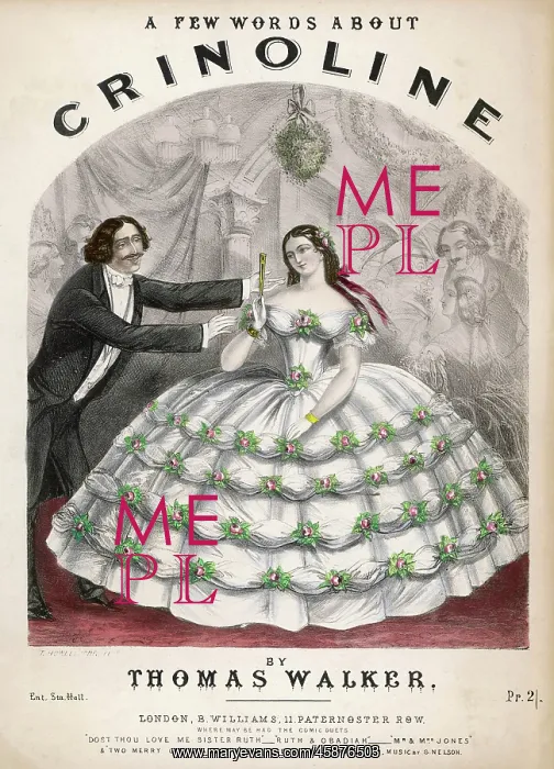 : Admirers - Crinoline 1850s : Admirers - Crinoline 1850s