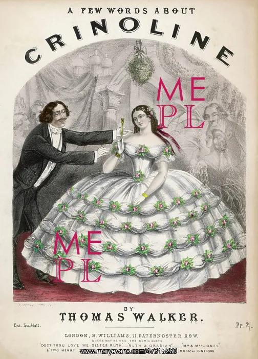 : Admirers - Crinoline 1850s : Admirers - Crinoline 1850s
