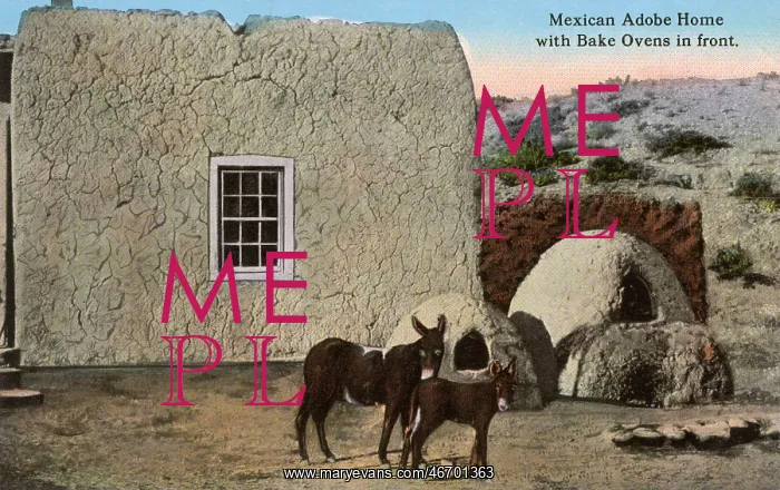 : Adobe House - Mexico - Bake Ovens and Mules : Adobe House - Mexico - Bake Ovens and Mules