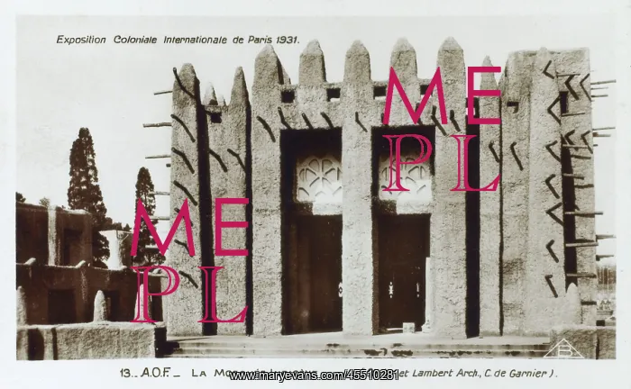 : Adobe Mosque - Colonial Exhibition Paris : Adobe Mosque - Colonial Exhibition Paris