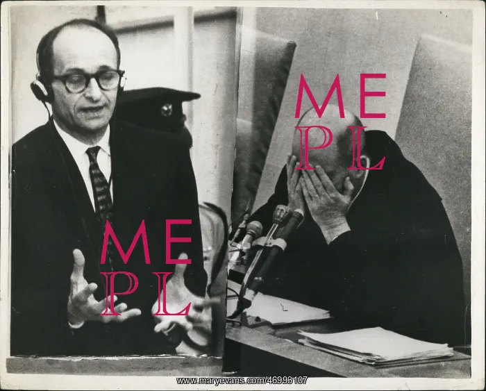 : Adolf Eichmann and Moishe Landau, trial in Jerusalem : Adolf Eichmann and Moishe Landau, trial in Jerusalem
