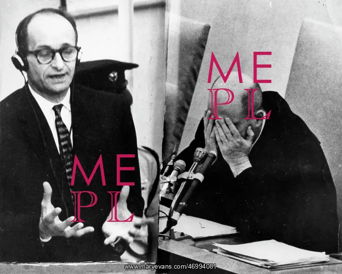 : Adolf Eichmann and Moishe Landau, trial in Jerusalem : Adolf Eichmann and Moishe Landau, trial in Jerusalem