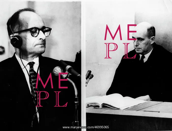 : Adolf Eichmann and Moishe Landau, trial in Jerusalem : Adolf Eichmann and Moishe Landau, trial in Jerusalem