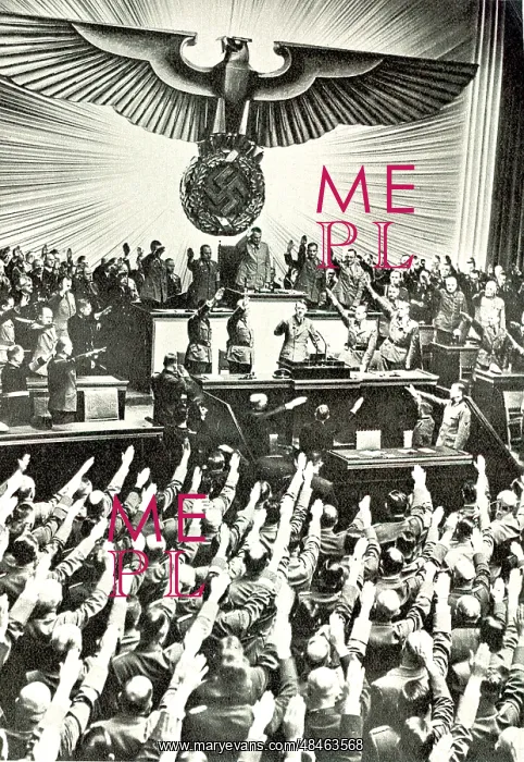 : Adolf Hitler addressing a meeting in the Reichstag : Adolf Hitler addressing a meeting in the Reichstag