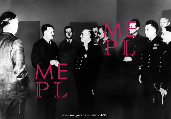 : Adolf Hitler with Admiral Darlan, 1940 : Adolf Hitler with Admiral Darlan, 1940