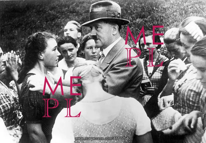: Adolf Hitler with admirers, 1938 : Adolf Hitler with admirers, 1938