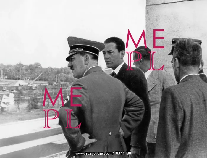 : Adolf Hitler with Albert Speer at the Nazi : Adolf Hitler with Albert Speer at the Nazi