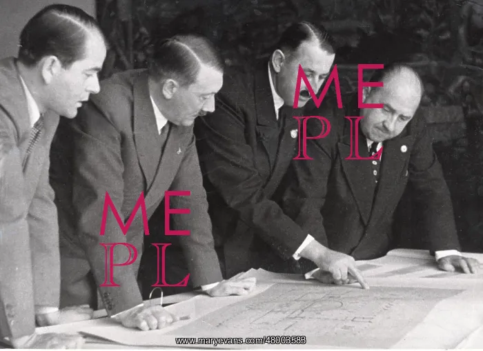 : Adolf Hitler, Albert Speer and others, construction plans : Adolf Hitler, Albert Speer and others, construction plans