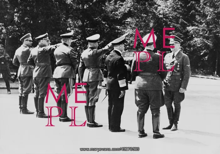 : Adolf Hitler arrives at the ceasefire negotiations : Adolf Hitler arrives at the ceasefire negotiations