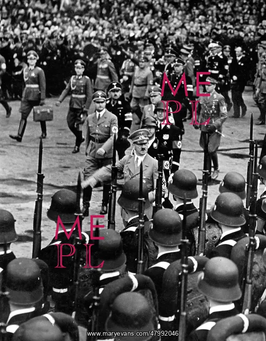 : Adolf Hitler arriving in Nuremberg, Germany : Adolf Hitler arriving in Nuremberg, Germany