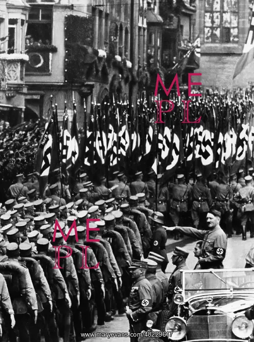 : Adolf Hitler attends an SA parade, 1935 : Adolf Hitler attends an SA parade, 1935