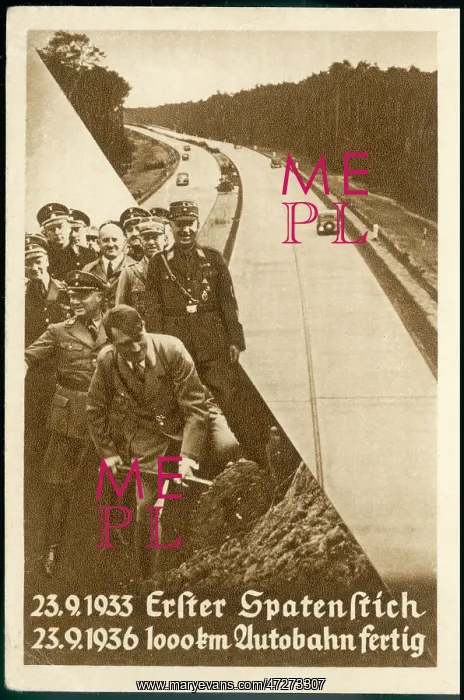 : Adolf Hitler at Autobahn 1936 : Adolf Hitler at Autobahn 1936