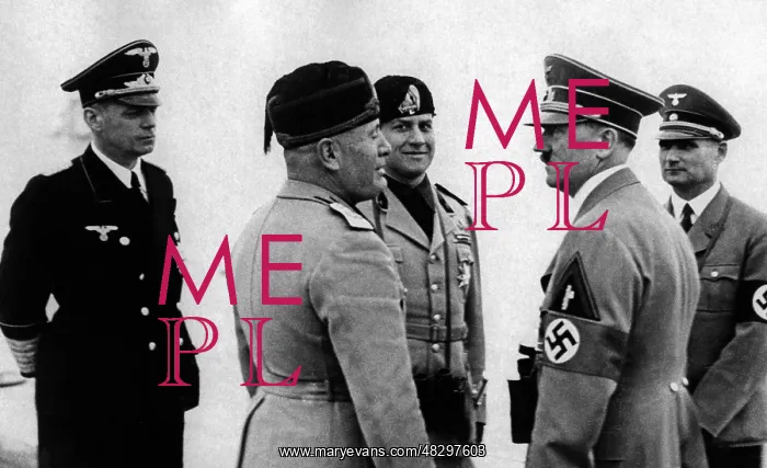 : Adolf Hitler with Benito Mussolini, 1934 : Adolf Hitler with Benito Mussolini, 1934