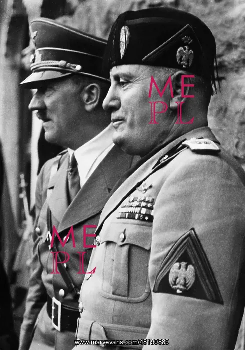 : Adolf Hitler and Benito Mussolini, 1937 : Adolf Hitler and Benito Mussolini, 1937