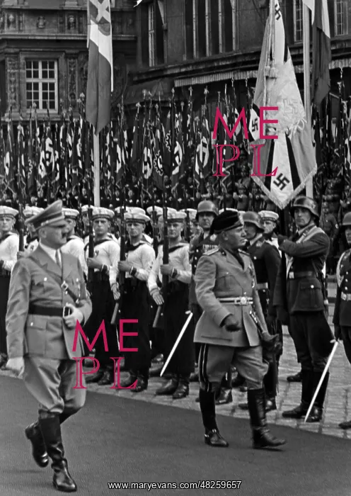: Adolf Hitler and Benito Mussolini, 1937 : Adolf Hitler and Benito Mussolini, 1937
