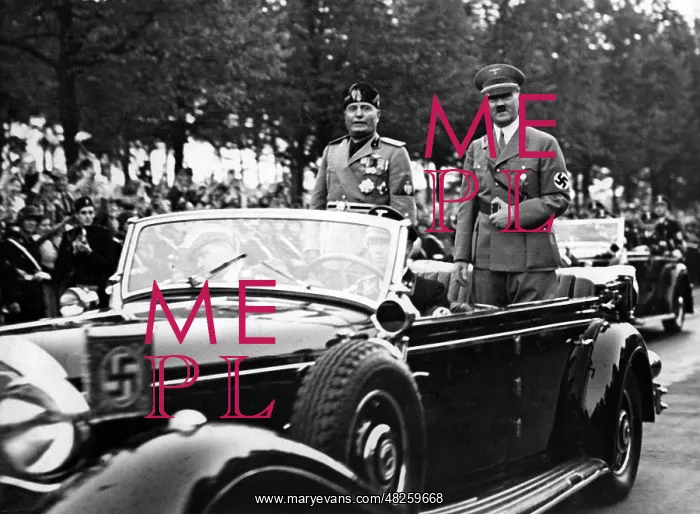 : Adolf Hitler with Benito Mussolini, 1937 : Adolf Hitler with Benito Mussolini, 1937