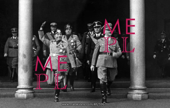 : Adolf Hitler with Benito Mussolini, 1937 : Adolf Hitler with Benito Mussolini, 1937