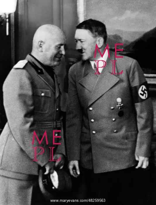 : Adolf Hitler with Benito Mussolini, 1938 : Adolf Hitler with Benito Mussolini, 1938