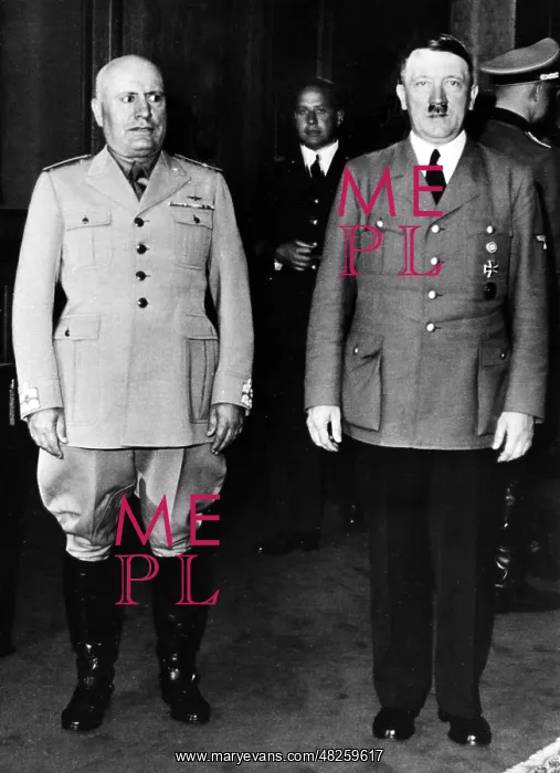 : Adolf Hitler and Benito Mussolini, 1940 : Adolf Hitler and Benito Mussolini, 1940