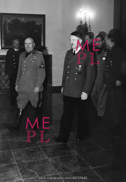 : Adolf Hitler and Benito Mussolini, 1942 : Adolf Hitler and Benito Mussolini, 1942