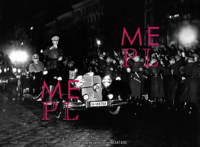 : Adolf Hitler in the big Mercedes, 1939 : Adolf Hitler in the big Mercedes, 1939