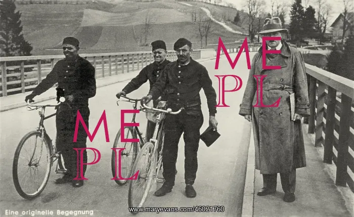 : Adolf Hitler on a bridge with chimney sweepers : Adolf Hitler on a bridge with chimney sweepers
