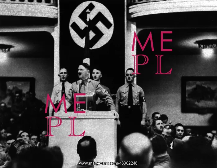 : Adolf Hitler in the Burgerbraukeller, 1938 : Adolf Hitler in the Burgerbraukeller, 1938