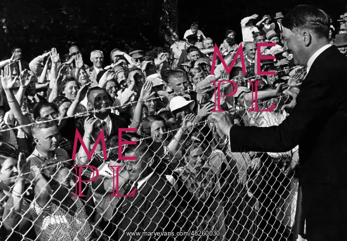 : Adolf Hitler is cheered on his birthday, 1935 : Adolf Hitler is cheered on his birthday, 1935
