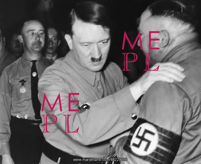 : Adolf Hitler with Christian Weber, 1935 : Adolf Hitler with Christian Weber, 1935