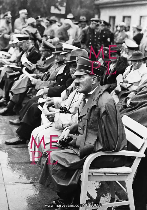 : Adolf Hitler during a competition at the Olympic Games, 1936 : Adolf Hitler during a competition at the Olympic Games, 1936