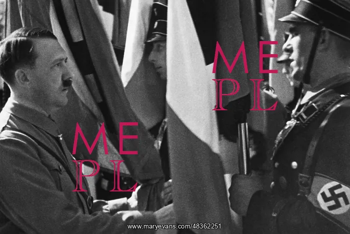 : Adolf Hitler consecrates flags, 1934 : Adolf Hitler consecrates flags, 1934