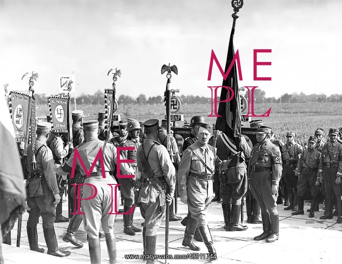 : Adolf Hitler at the consecration of the flag during the Nure : Adolf Hitler at the consecration of the flag during the Nure