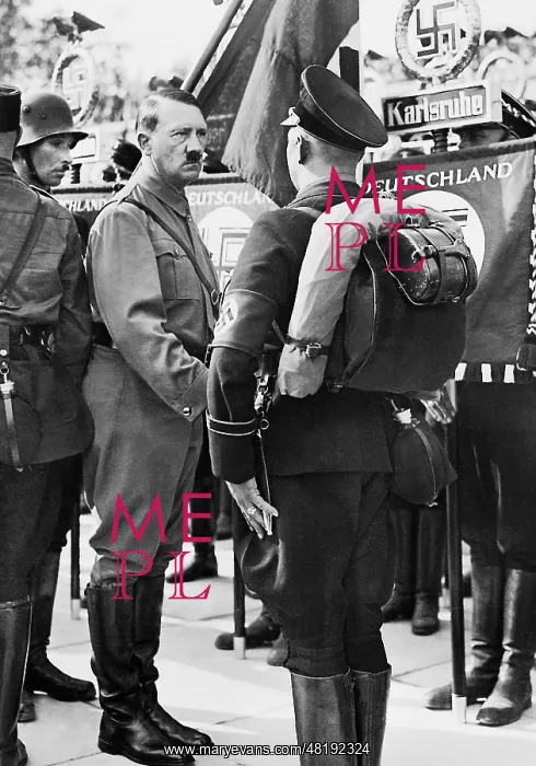 : Adolf Hitler at the consecration of an SS regiment, 1934 : Adolf Hitler at the consecration of an SS regiment, 1934