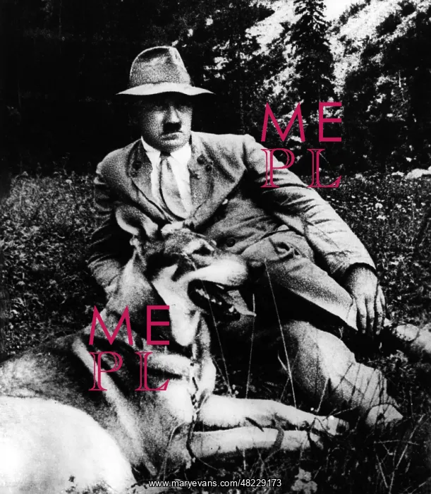 : Adolf Hitler with his dog, 1935 : Adolf Hitler with his dog, 1935