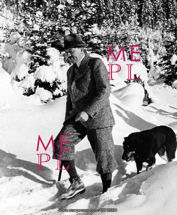 : Adolf Hitler with his dog : Adolf Hitler with his dog