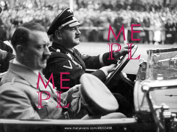 : Adolf Hitler and driver Julius Schreck : Adolf Hitler and driver Julius Schreck