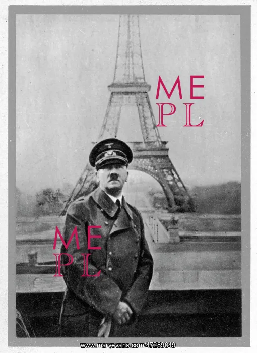 : Adolf Hitler and Eiffel Tower : Adolf Hitler and Eiffel Tower