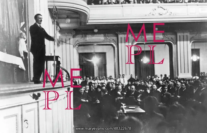 : Adolf Hitler at an election campaign, 1930 : Adolf Hitler at an election campaign, 1930