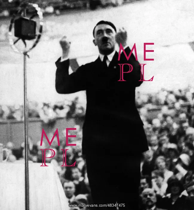 : Adolf Hitler during an election campaign speech, 1930 : Adolf Hitler during an election campaign speech, 1930